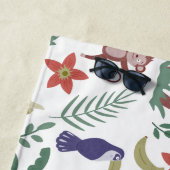 Tropische Tiere - nahtloser Makahaar und Affe Strandtuch (Beispiel)