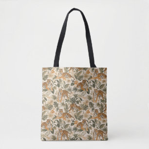 Tropische Tiger-Botanik-Tasche Tasche