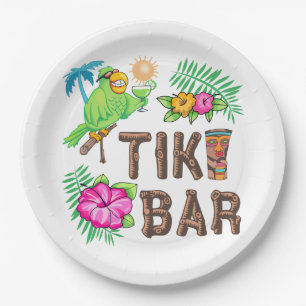 TROPISCHE TIKI-BAR PAPPTELLER