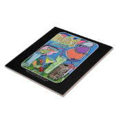 Tropische Tiki Barmalerei auf a Fliese (Seite)