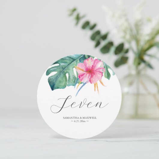 Tropische Tischnummer (Stehend Vorderseite)