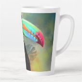 Tropische Toco Toucan Bird Latte Tasse (Rechts)