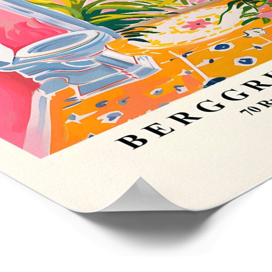 Tropische Toilette Wand Kunst, Sonnenbad Poster, M Poster (Ecke)