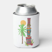 Tropische Totemszene Dosenkühler (Kanne Vorderseite)
