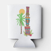 Tropische Totemszene Dosenkühler (Rückseite)