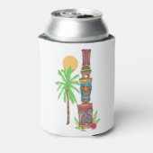 Tropische Totemszene Dosenkühler (Kanne Rückseite)