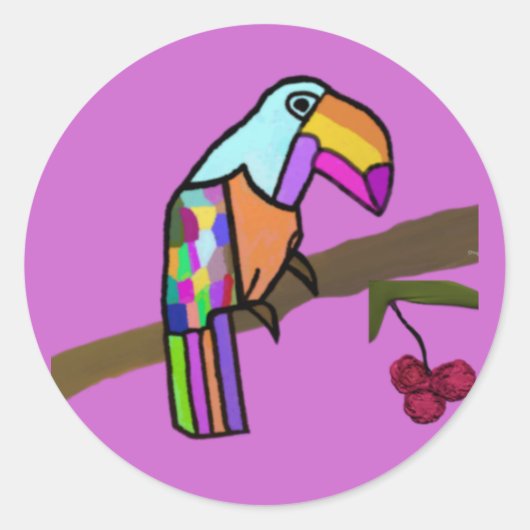 Tropische Toucan-Aufkleber Runder Aufkleber (Vorderseite)