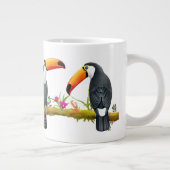 Tropische Toucan Birds Jumbo-Tasse (Rechts)