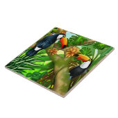 Tropische Toucan Dschungel-Keramik-Fliese Fliese (Seite)