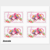 Tropische Toucan-Liebe Rechteckiger Aufkleber (Blatt)