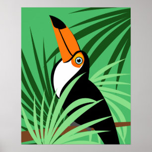 Tropische Toucan Vogel-Illustration Poster