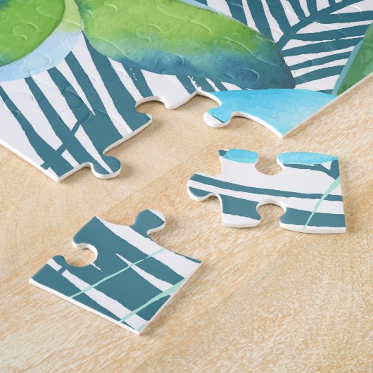 Tropische Toucans: Exotische Blume Muster. Puzzle (Seite)