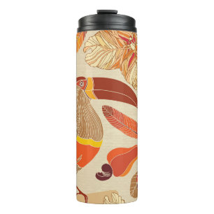 Tropische Toucans: Exotisches Nahtloses Design Thermosbecher