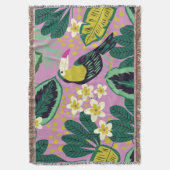 Tropische Toucans: Muster der Blume Decke (Vorderseite Vertikal)