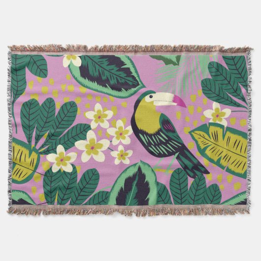 Tropische Toucans: Muster der Blume Decke (Vorderseite)