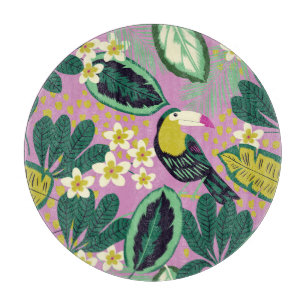 Tropische Toucans: Muster der Blume Schneidebrett