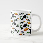 Tropische Toucans - spielerischer Dschungel Jumbo-Tasse (Rechts)