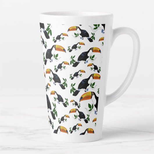 Tropische Toucans - spielerischer Dschungel Milchtasse (Rechts)