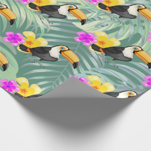 Tropische Touch Design Wrapping Paper Roll Geschenkpapier (Ecke)