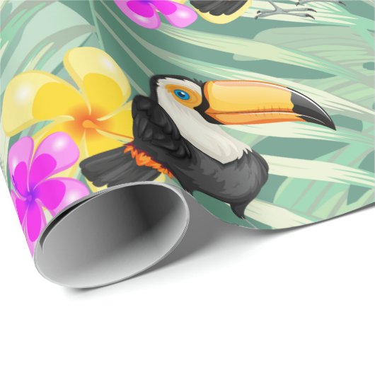 Tropische Touch Design Wrapping Paper Roll Geschenkpapier (Rolleneckpunkt)