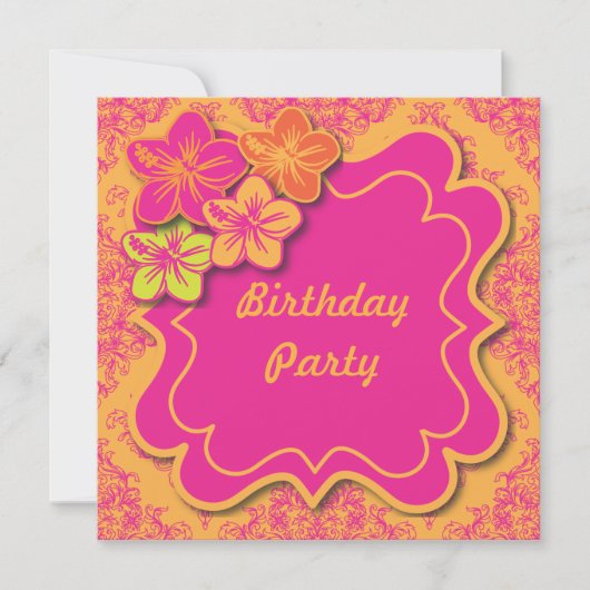 Tropische Träume Einladung (Vorderseite)