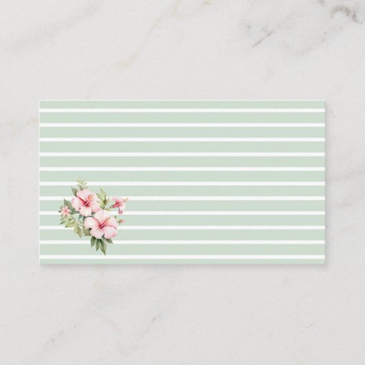 Tropische Träume Wasserfarbe Rosa Blume Rezept Aut Begleitkarte (Rückseite)