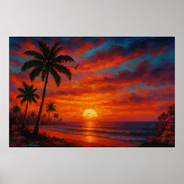 Tropische Traumlandschaft Poster