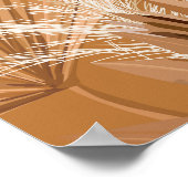 Tropische trockene Palmen: Aquarellboho. Poster (Ecke)