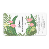 Tropische Tropenflaschen Flaschenetiketten (Vorne)