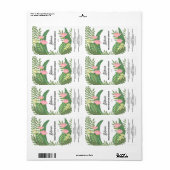 Tropische Tropenflaschen Flaschenetiketten (Vorne)