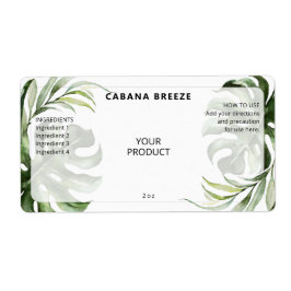 Tropische Tropenflaschen Flaschenetiketten