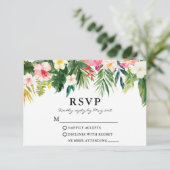 Tropische tropische Vegetation RSVP Karte (Stehend Vorderseite)