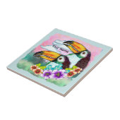 Tropische Tukane  Fliese (Seite)