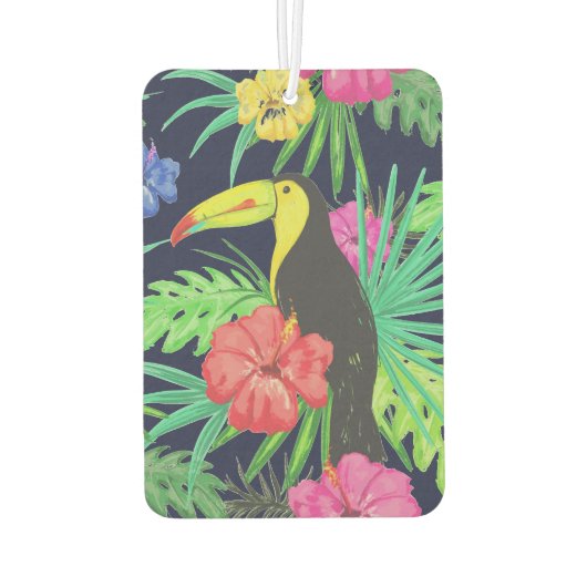 Tropische Tukane und Blätter Regenwald Autolufterfrischer (Rückseite)