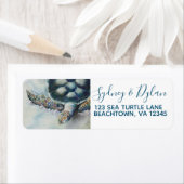 Tropische Turtle-Rücksendeadressen-Aufkleber (Insitu)