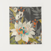 Tropische Twilight-Blume Wandteppich (Vorderseite)