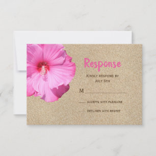 Tropische UAWG (Strand Sand & Rosa) RSVP Karte