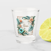 Tropische Unbeständigkeit gedruckt Schnapsglas (Vorderseite)