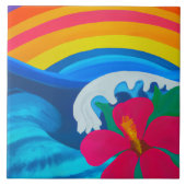 Tropische und hawaiianische Kunstfliesen Fliese (Vorderseite)