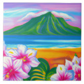 Tropische und hawaiianische Kunstfliesen Fliese (Vorderseite)