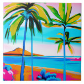 Tropische und hawaiianische Kunstfliesen Fliese (Vorderseite)
