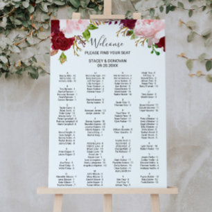Tropische und romantische Alphabetisierungskarte Poster