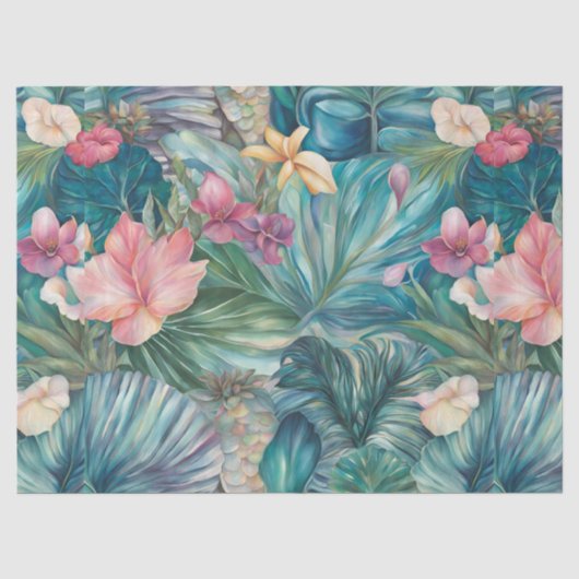 Tropische, unscheinbare Tissue Craft Seidenpapier (Vorderseite)