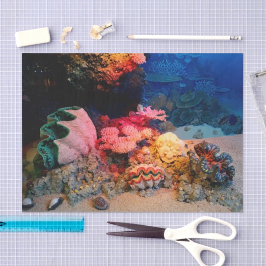 Tropische unterseeische korallenrote seidenpapier (Handwerk)