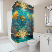 Tropische Unterwasserlandschaft Drei Duschvorhang (Beispiel)