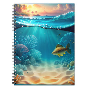 Tropische Unterwasserlandschaft Notizblock