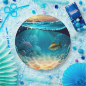 Tropische Unterwasserlandschaft Pappteller (Party)
