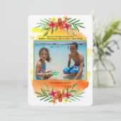 Tropische Urlaubskarte Foto Feiertagskarte (Stehend Vorderseite)