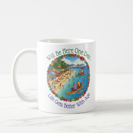 Tropische Urlaubsträume Kaffeetasse (Links)