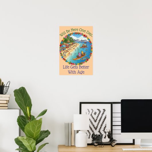 Tropische Urlaubsträume Poster (Heimbüro)